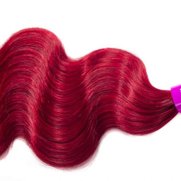 Brazilian Red Color Body Wave 3 Bundles With Lace Closure 100% Virgin Human Hair Bundles With Closure Long-Lasting Human Hair - Image 4