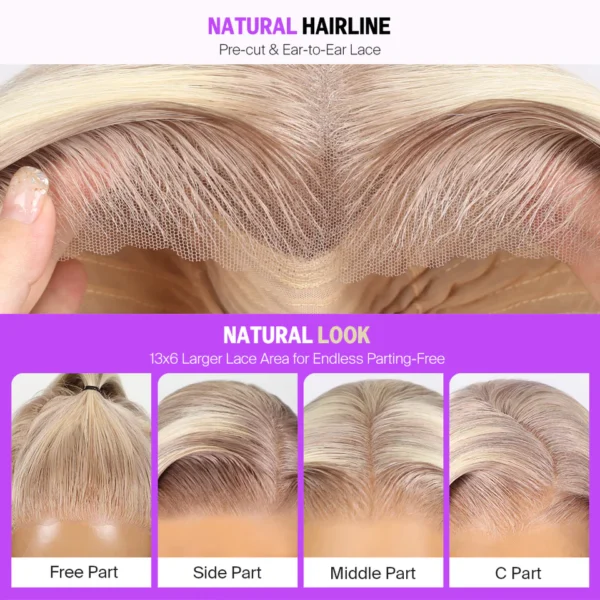 13x4 Pre-All Glueless TRILL  613 Blonde Ombre Body Wave Wigs Invisible Knots Natural Hairline