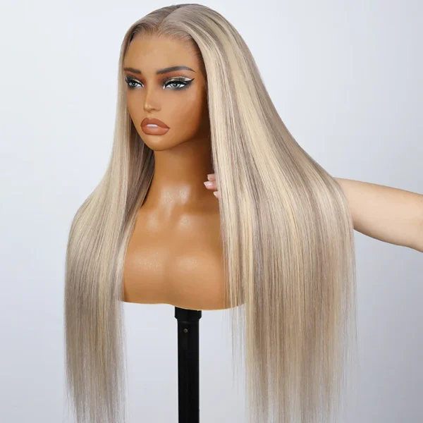 TRILL 6x5 Invisible Knots Glueless Blonde Highlight Straight Bob Wigs Realistic Hairline Beginner Friendly