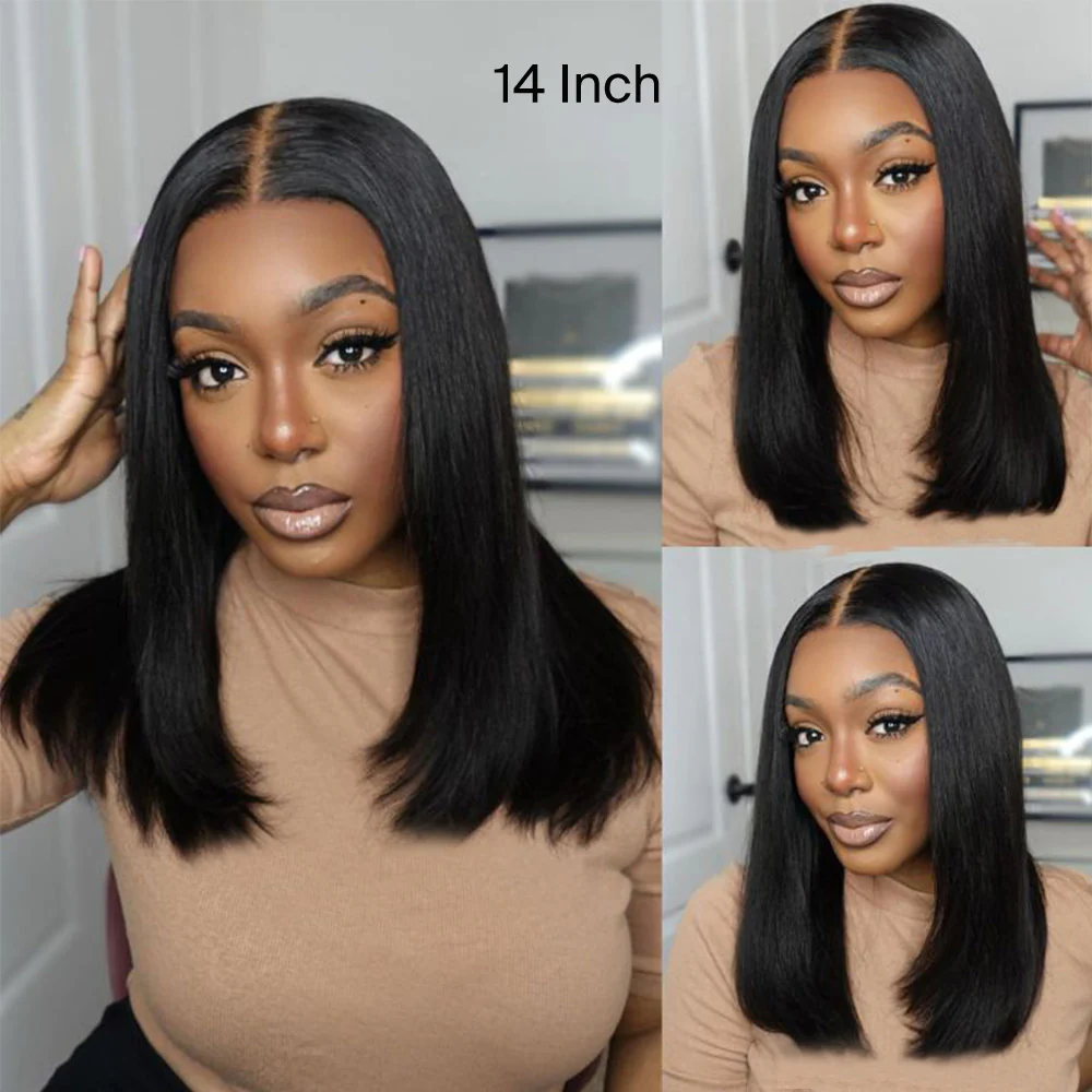 TRILL 13x4 Pre-All Glueless Straight Bob Invisible Knots Natural Black Natural Hairline - Image 8