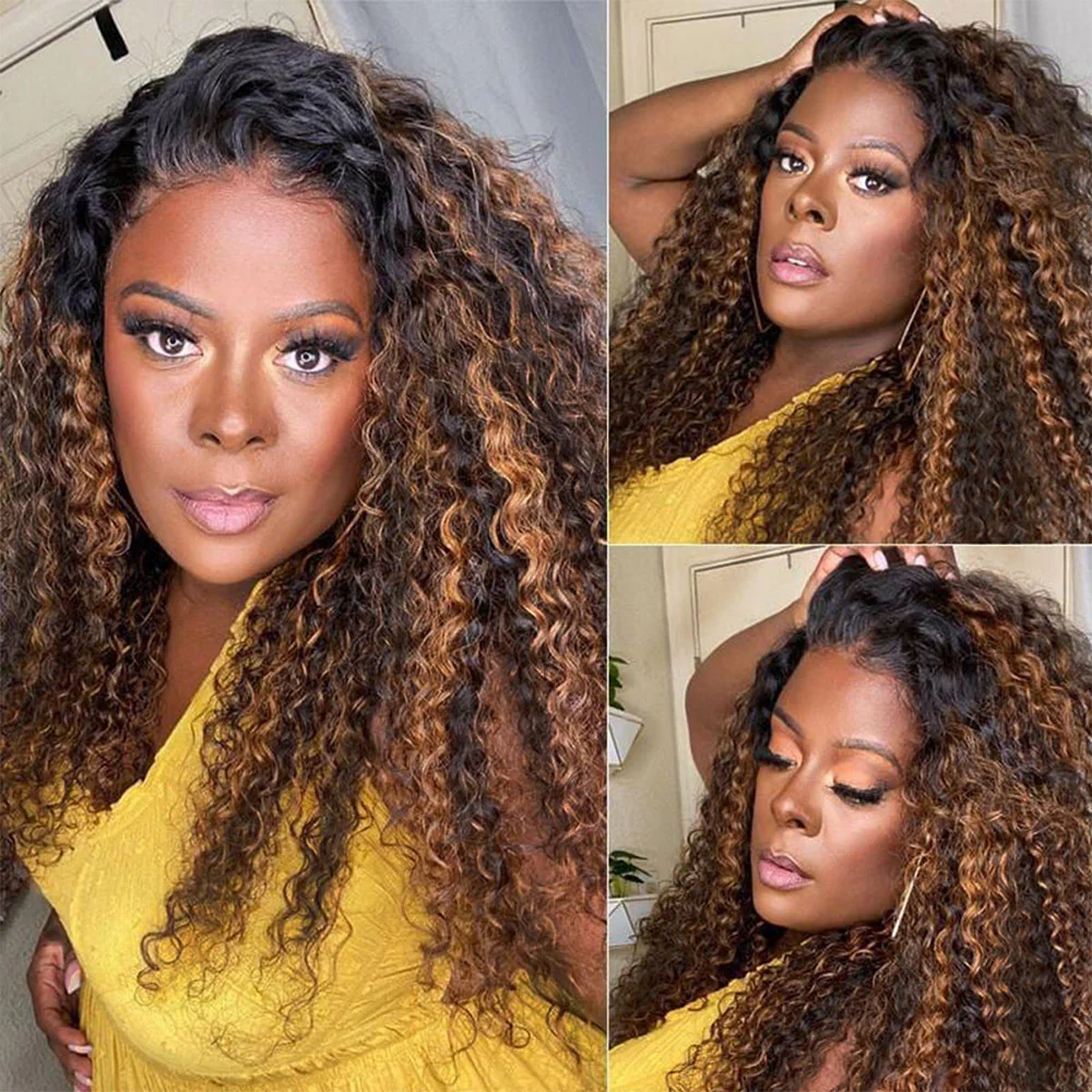 3 in 1 Half Wig Glueless Jerry Curly Wigs With Drawstring Natural Black Beginner Friendly - Image 5