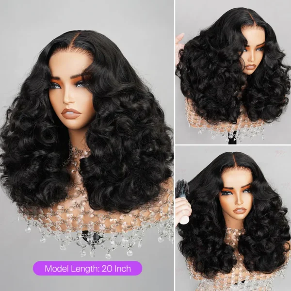 TRILL 6x5 Invisible Knots & 13x4 Pre-All Glueless Bouncy Curl Wigs Pre-cut Lace Natural Black Beginner Friendly