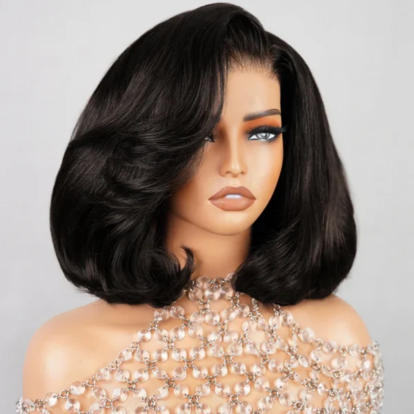 6x5 Invisible Knots Glueless Chocolate Brown Loose Wave Bob Wigs Realistic Hairline Beginner Friendly