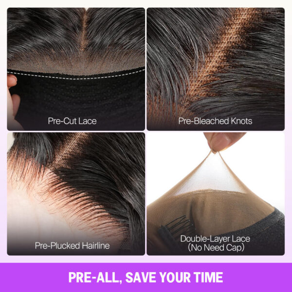 TRILL 3D Lace Half Wig Glueless Curly Hair With Breathable Dome Cap 6Inch Deep Parting