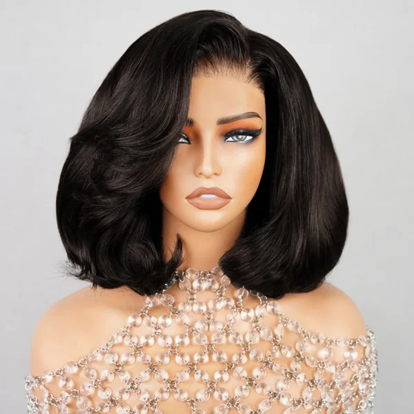 6x5 Invisible Knots Glueless Chocolate Brown Loose Wave Bob Wigs Realistic Hairline Beginner Friendly
