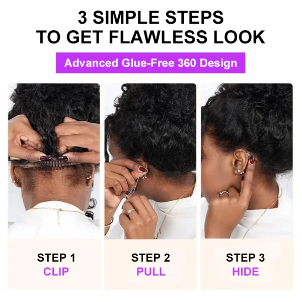 TRILL 360 Full Lace Glueless Body Wave Wigs Invisi Drawstring Natural Black Pre-cut Lace