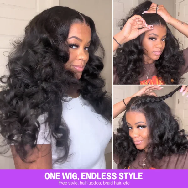 TRILL 6x5 Invisible Knots & 13x4 Pre-All Glueless Bouncy Curl Wigs Pre-cut Lace Natural Black Beginner Friendly
