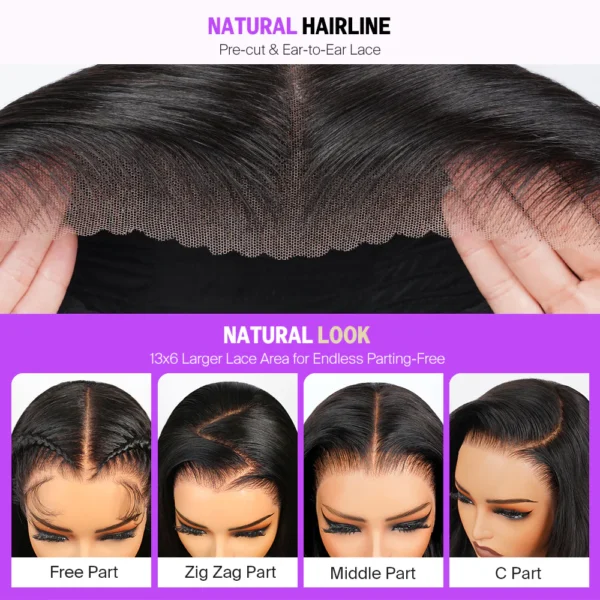 13x6 TRILL Glueless Wig Jerry Curly With Drawstring Natural Black 100% Human Hair