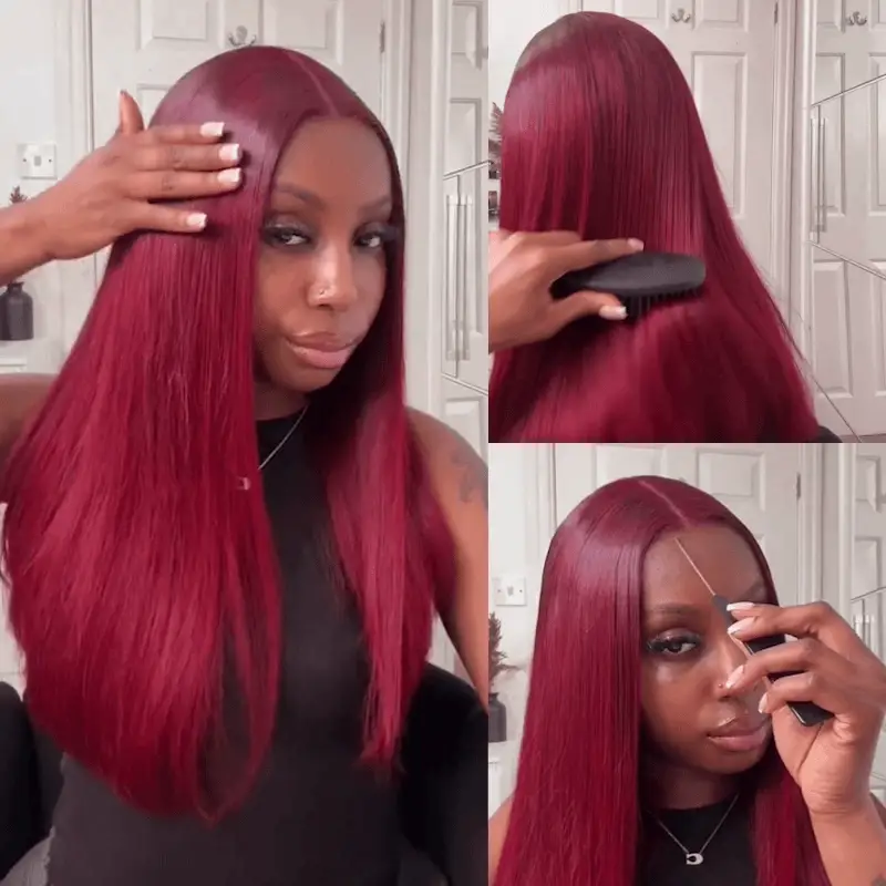 6x5 TRILL Invisible Knots Glueless Silky Straight Wigs Pre-cut Lace Natural Black Beginner Friendly - Image 13
