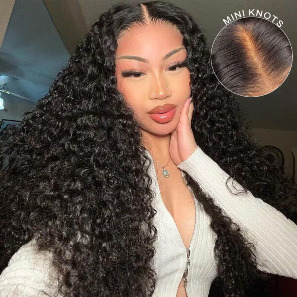 10x6 TRILL Pre-All Glueless Wig Water Wave Invisible Knots Natural Black Beginner Friendly