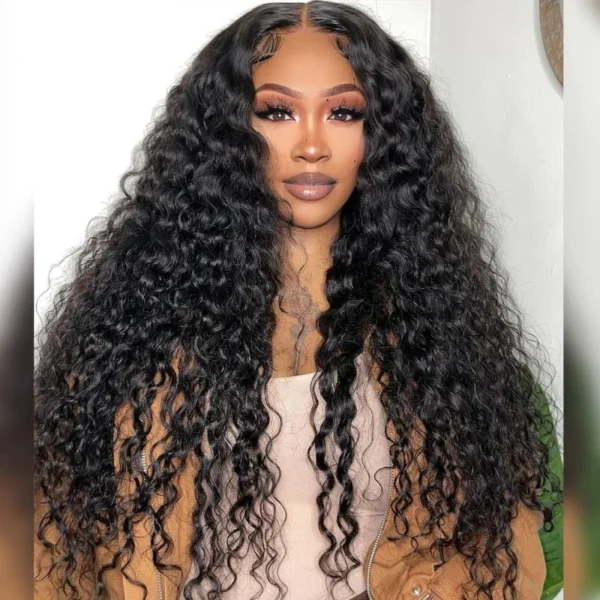 10x6 TRILL Pre-All Glueless Wig Water Wave Invisible Knots Natural Black Beginner Friendly