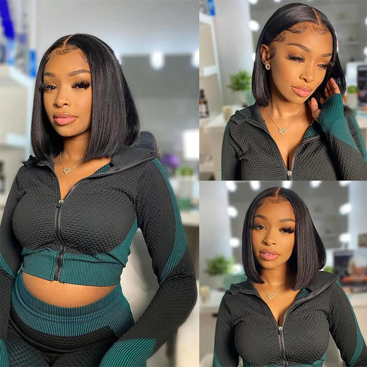 TRILL 13x4 Pre-All Glueless Straight Bob Invisible Knots Natural Black Natural Hairline - Image 5