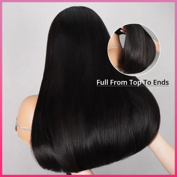 6x5 TRILL Invisible Knots Glueless Silky Straight Wigs Pre-cut Lace Natural Black Beginner Friendly