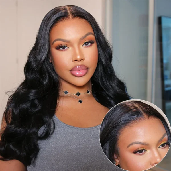 6x5 Invisible TRILL Knots Glueless Loose Body Wave Wigs Pre-cut Lace Natural Black Beginner Friendly