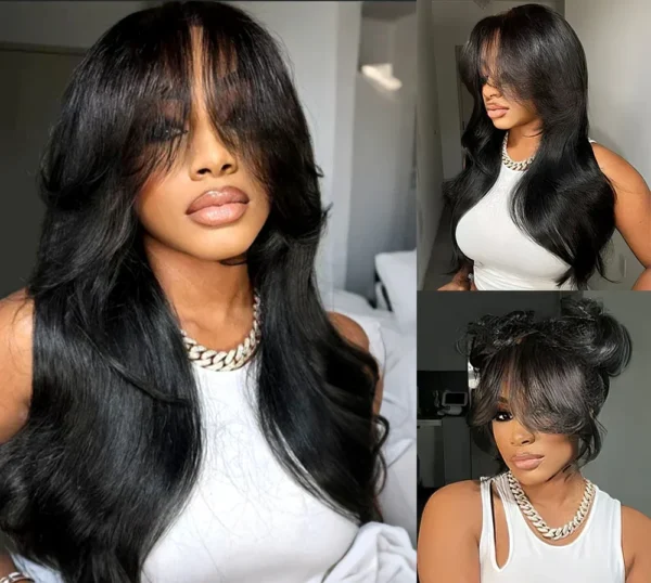 5x5 Invisible Knots TRILL Curtain Bang Loose Wave Natural Black Beginner Friendly