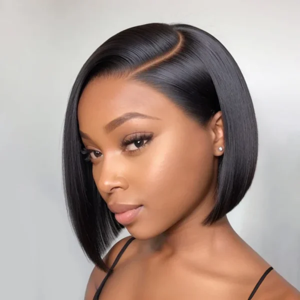 6x5 Invisible TRILL Knots & 13x4 Pre-All Glueless Straight Bob Wigs Pre-cut Lace Natural Black Beginner Friendly