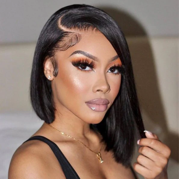 6x5 Invisible TRILL Knots & 13x4 Pre-All Glueless Straight Bob Wigs Pre-cut Lace Natural Black Beginner Friendly - Image 7