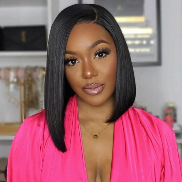 6x5 Invisible TRILL Knots & 13x4 Pre-All Glueless Straight Bob Wigs Pre-cut Lace Natural Black Beginner Friendly - Image 8