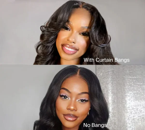 5x5 Invisible Knots TRILL Curtain Bang Loose Wave Natural Black Beginner Friendly