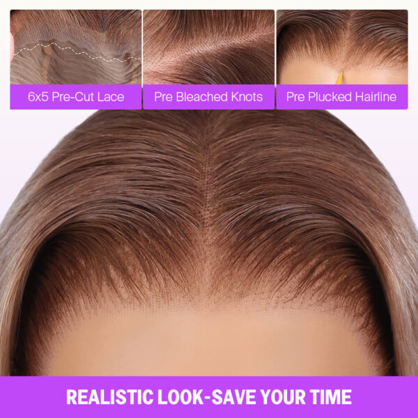 6x5 Invisible TRILL Knots & 13x4 Lace Frontal Ash Blonde Ombre Loose Body Wave Wigs Natural Hairline