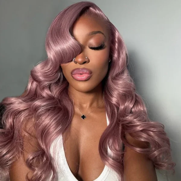6x5 Invisible TRILL  Knots & 13x4 Lace Frontal Ash Purple Loose Body Wave Wigs Realistic Hairline