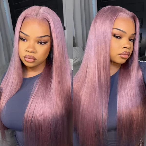 6x5 Invisible TRILL  Knots & 13x4 Lace Frontal Ash Purple Loose Body Wave Wigs Realistic Hairline