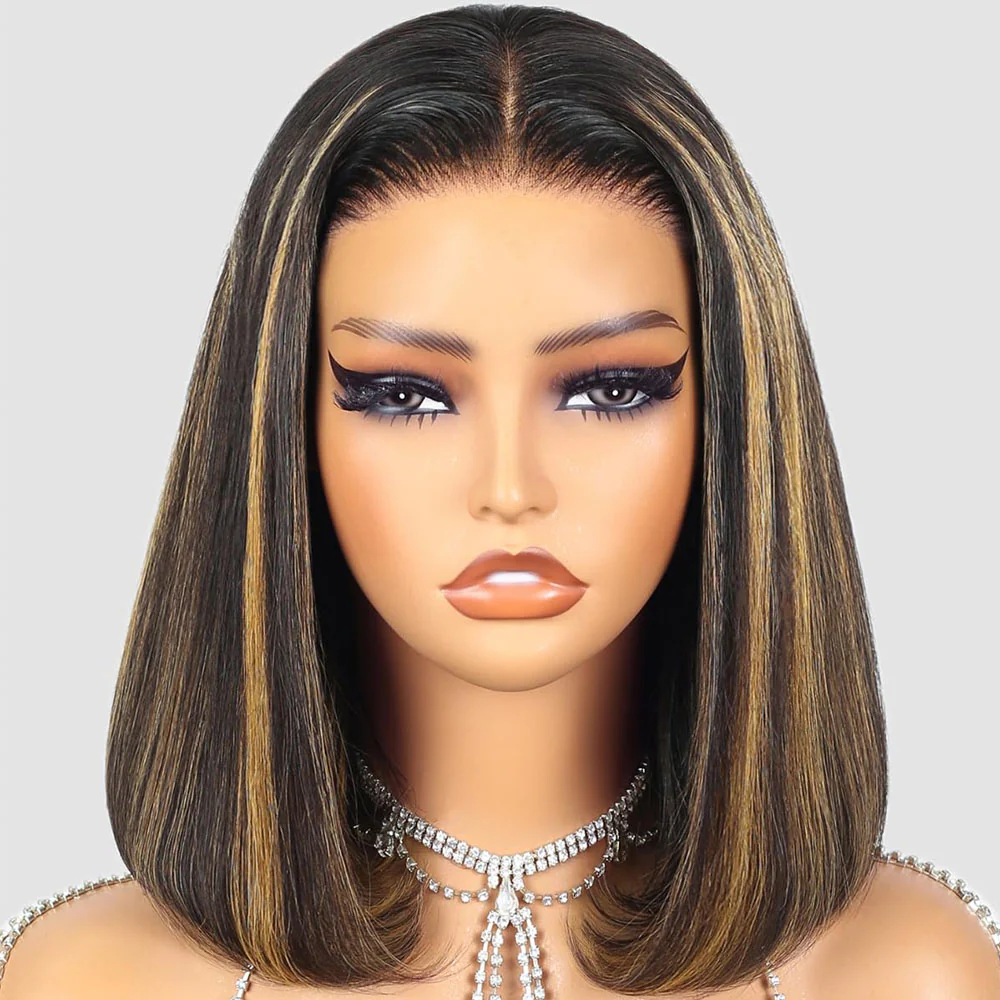 TRILL 6x5 Invisible Knots Glueless Balayage Straight Bob Wigs Realistic Hairline Beginner Friendly - Image 7