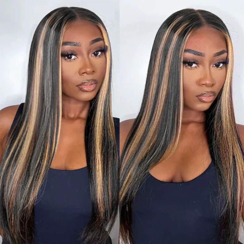 TRILL 13x4 Lace Frontal Balayage Highlight Body Wave Wigs Invisible Knots Natural Hairline - Image 8