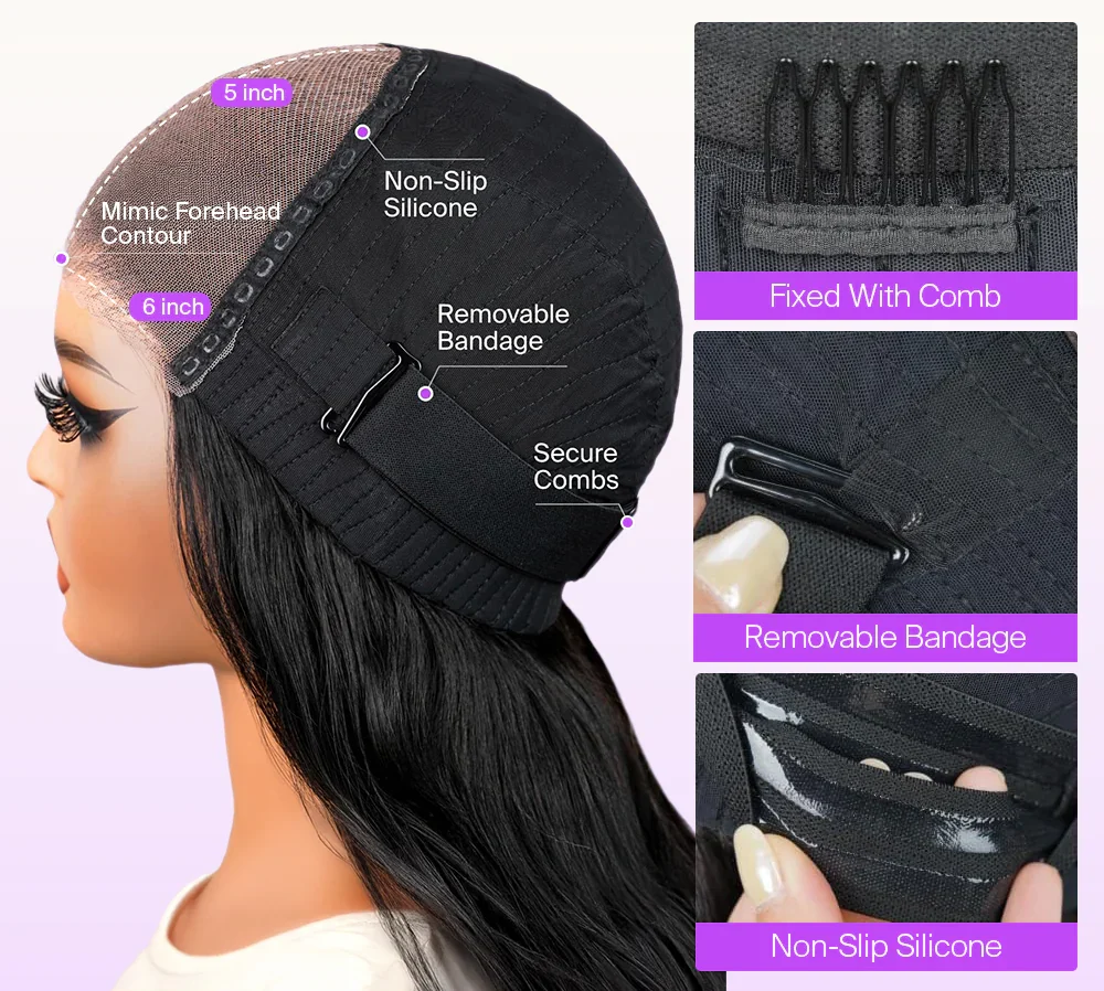 TRILL 6x5 Invisible Knots Glueless Chocolate Brown Straight Wigs Realistic Hairline Beginner Friendly - Image 3