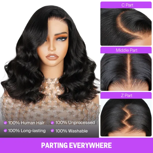 TRILL 6x5 Invisible Knots Glueless Loose Body Wave Wigs Realistic Hairline Natural Black Beginner Friendly