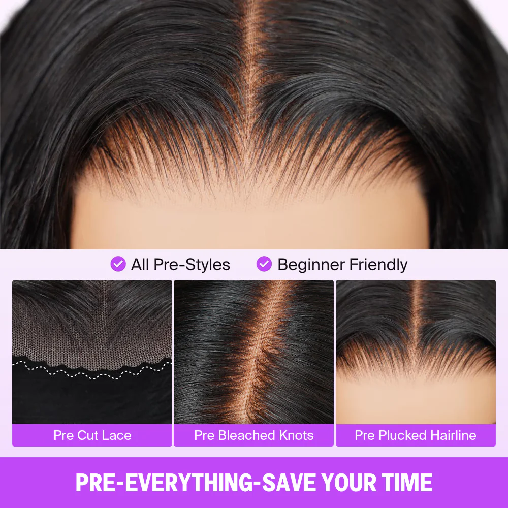 6x5 invisible knots TRILL Glueless Body Wave Wigs Realistic Hairline Pre-cut Lace Beginner Friendly - Image 7