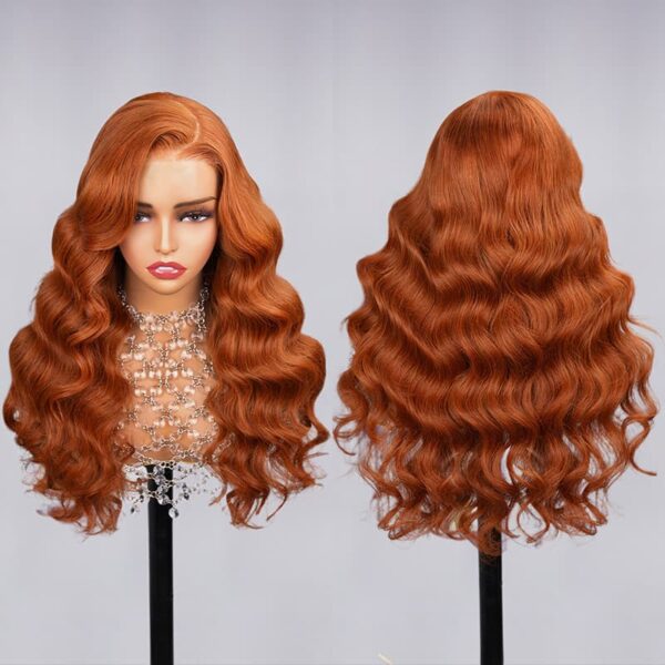 TRILL 13x4 Lace Frontal Copper Ginger Loose Body Wave Invisible Knots Breathable Cap