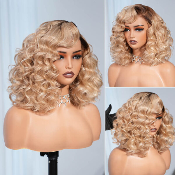 TRILL 6x5 Invisible Knots Glueless Ash Blonde Ombre Loose Body Wave Wigs Realistic Hairline Beginner Friendly