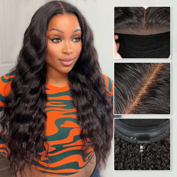 3D Lace Half Wig Glueless TRILL Bohemian Curl Hair With Breathable Dome Cap 6Inch Deep Parting