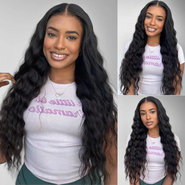 3D Lace Half Wig Glueless TRILL Bohemian Curl Hair With Breathable Dome Cap 6Inch Deep Parting