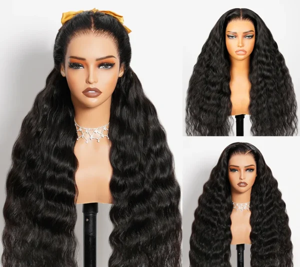 TRILL Glueless Wig Bohemian Natural Curl With Drawstring Natural Black 100% Human Hair Wig