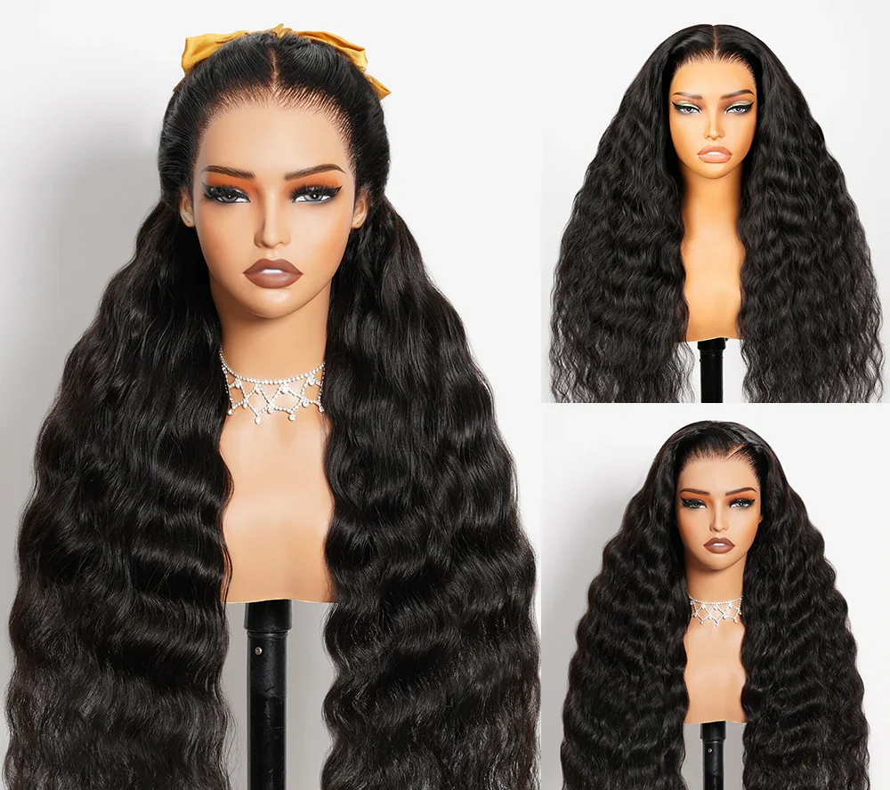 TRILL Glueless Wig Bohemian Natural Curl With Drawstring Natural Black 100% Human Hair Wig - Image 4