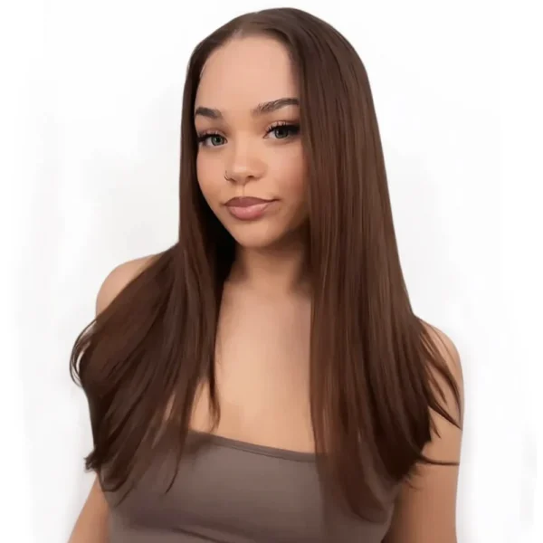 TRILL 6x5 Invisible Knots Glueless Chocolate Brown Straight Wigs Realistic Hairline Beginner Friendly