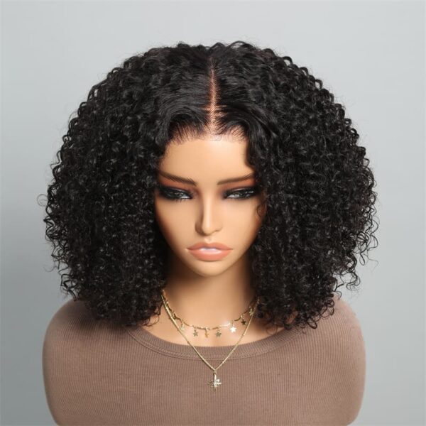 6 Inches Deep Part Wigs TRILL Curly Natural Black Breathable Cap