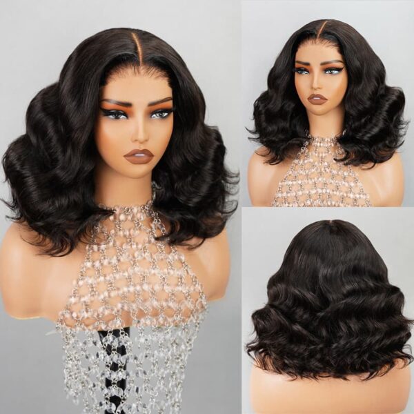 6 Inches Deep Part Wigs TRILL Curly Natural Black Breathable Cap