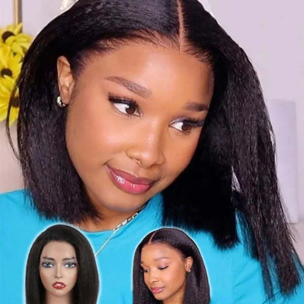 13x5 Pre-All Glueless TRILL Water Wave Bob Invisible Knots Natural Black Beginner Friendly