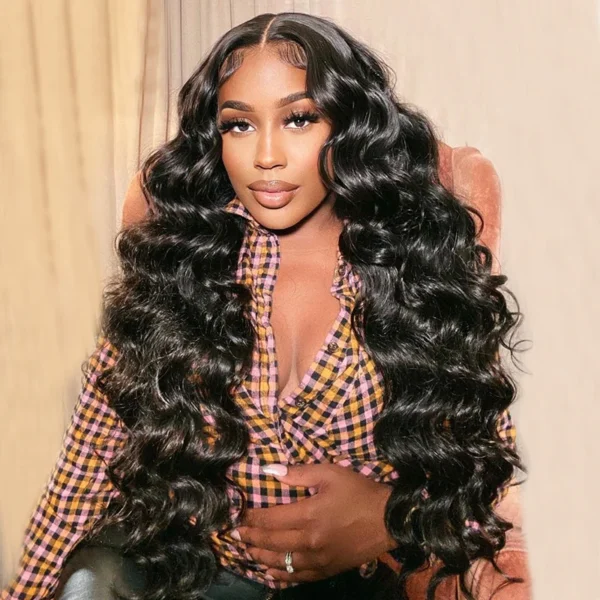 13x4 Pre-All Glueless TRILL Body Wave 30 Inch invisible knots Natural Black Natural Hairline