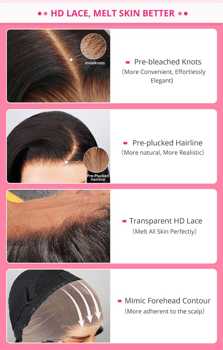 TRILL 13x4 Lace Frontal Balayage Highlight Body Wave Wigs Invisible Knots Natural Hairline - Image 9