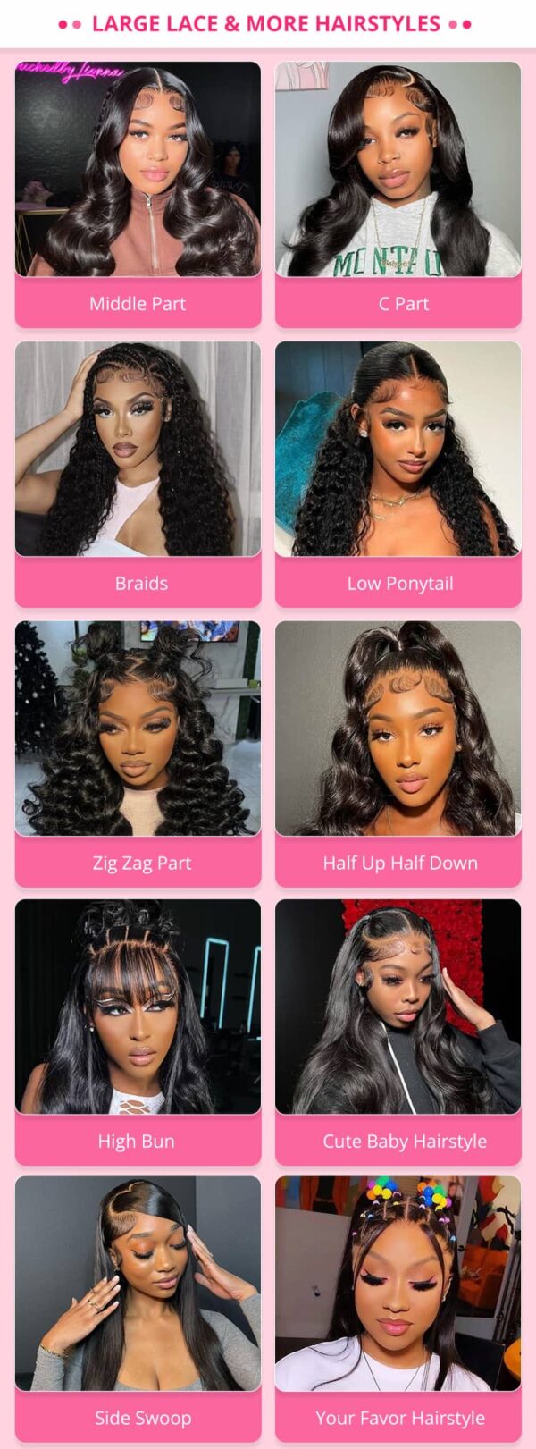 13x4 Lace Frontal TRILL Cosmic Orange Loose Body Wave Invisible Knots Natural Edges