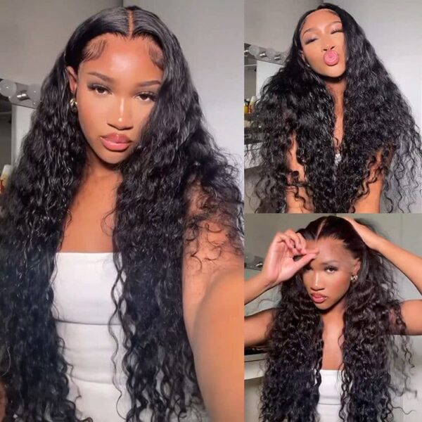 13x4 Pre-All Glueless TRILL Body Wave 30 Inch invisible knots Natural Black Natural Hairline