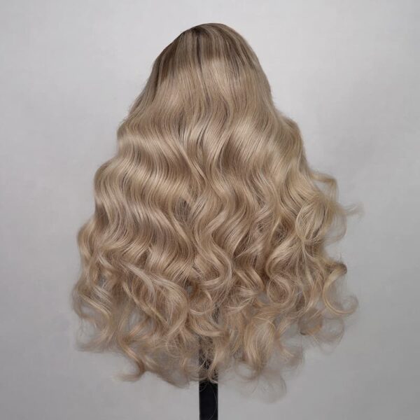 6x5 Invisible TRILL Knots & 13x4 Lace Frontal Ash Blonde Ombre Loose Body Wave Wigs Natural Hairline