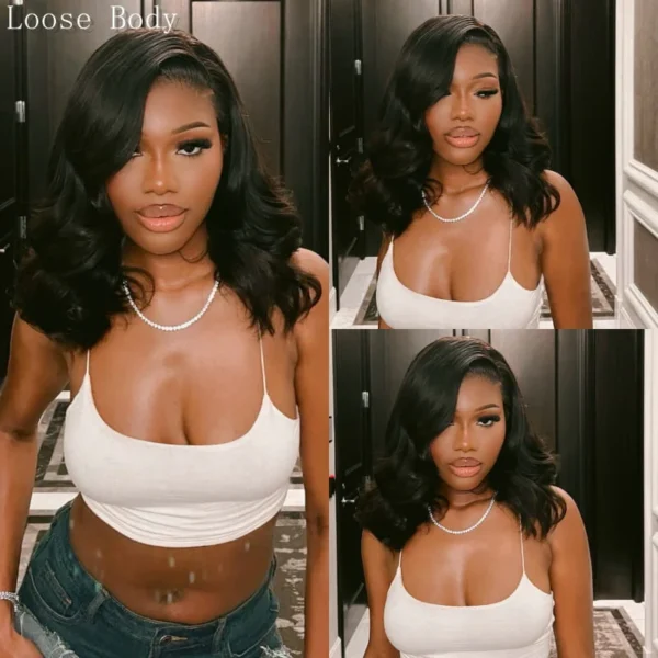 6 Inches Deep Part Wigs TRILL Curly Natural Black Breathable Cap