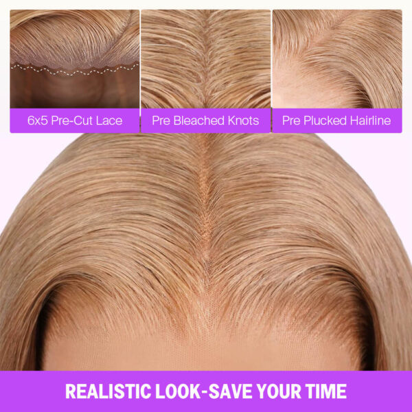 TRILL 13x4 Pre-All Glueless Milk Tea Brown Straight Wigs Invisible Knots Natural Hairline
