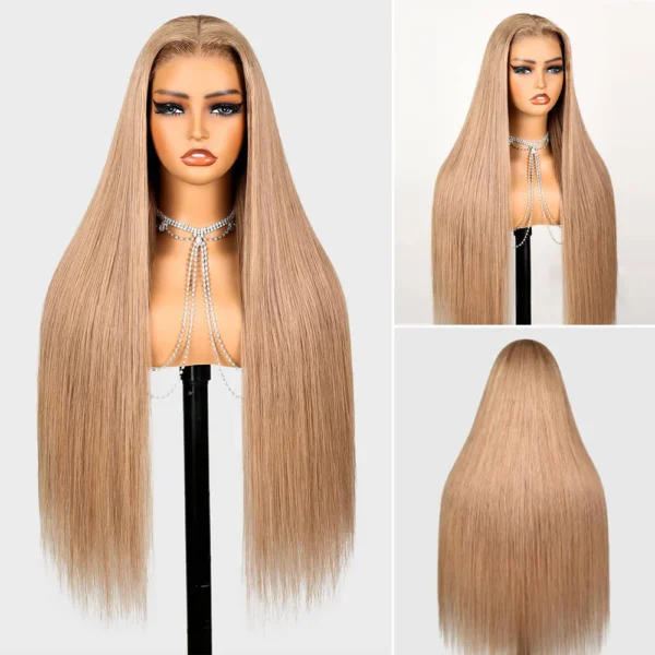 TRILL 13x4 Pre-All Glueless Milk Tea Brown Straight Wigs Invisible Knots Natural Hairline