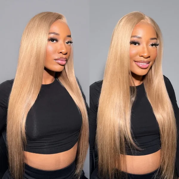 TRILL 13x4 Pre-All Glueless Milk Tea Brown Straight Wigs Invisible Knots Natural Hairline